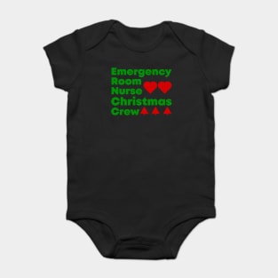 Emergency room nurse christmas crew Baby Bodysuit